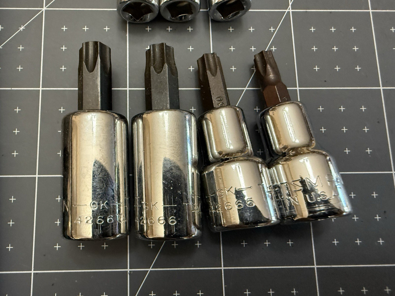 Craftsman 934449 Torx Bit Socket Set 7pc 1/4″ -3/8″ Drive T15-T50 GK Made USA