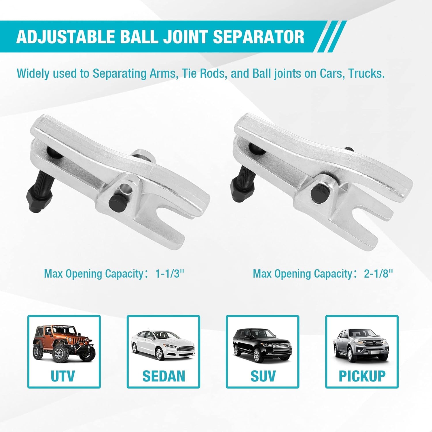 Universal 19mm Ball Joint Puller Separator Tie Rod End Remover Tool