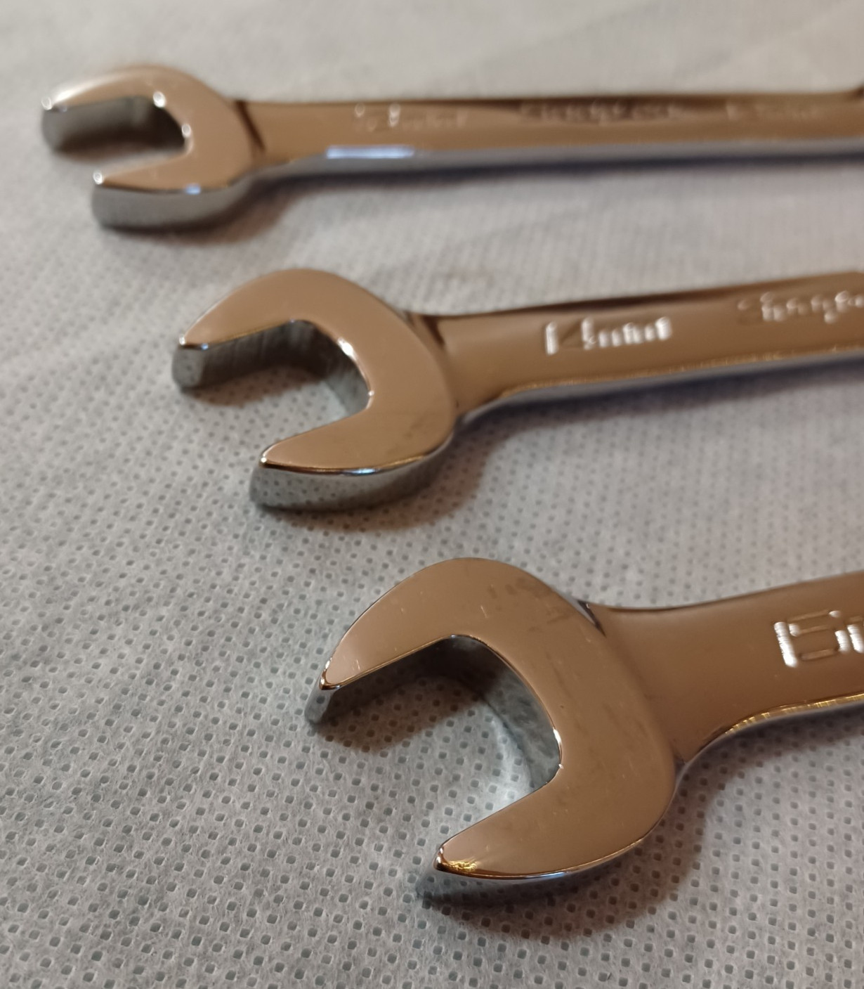 Lot Of 3 Snap-On Tools Metric Combination Wrenches 13mm 14mm & 15mm ~ Chrome