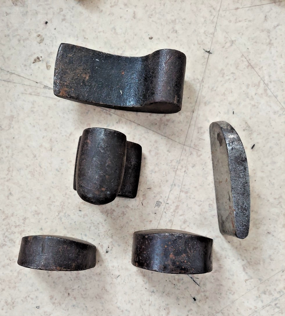 Lot Of 5 Vintage Auto Body Sheet Metal Tools Dolly Heel Dollies Comma Blob