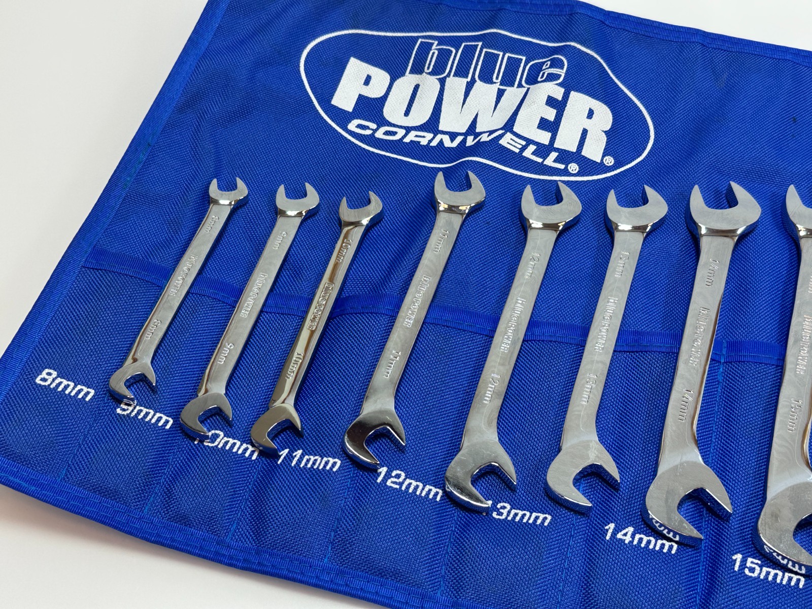Cornwell Tools BPAW12MST 12Pc bluePOWER Metric 8mm-19mm 4 Way Angle Wrench Set