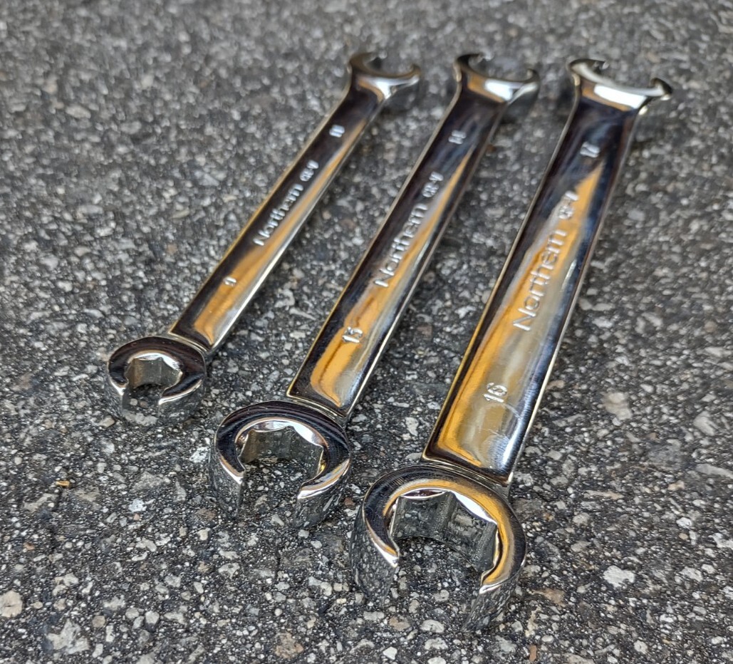 Northern CR-V Flare Nut Metric Wrench Wrenches Lot Of 3