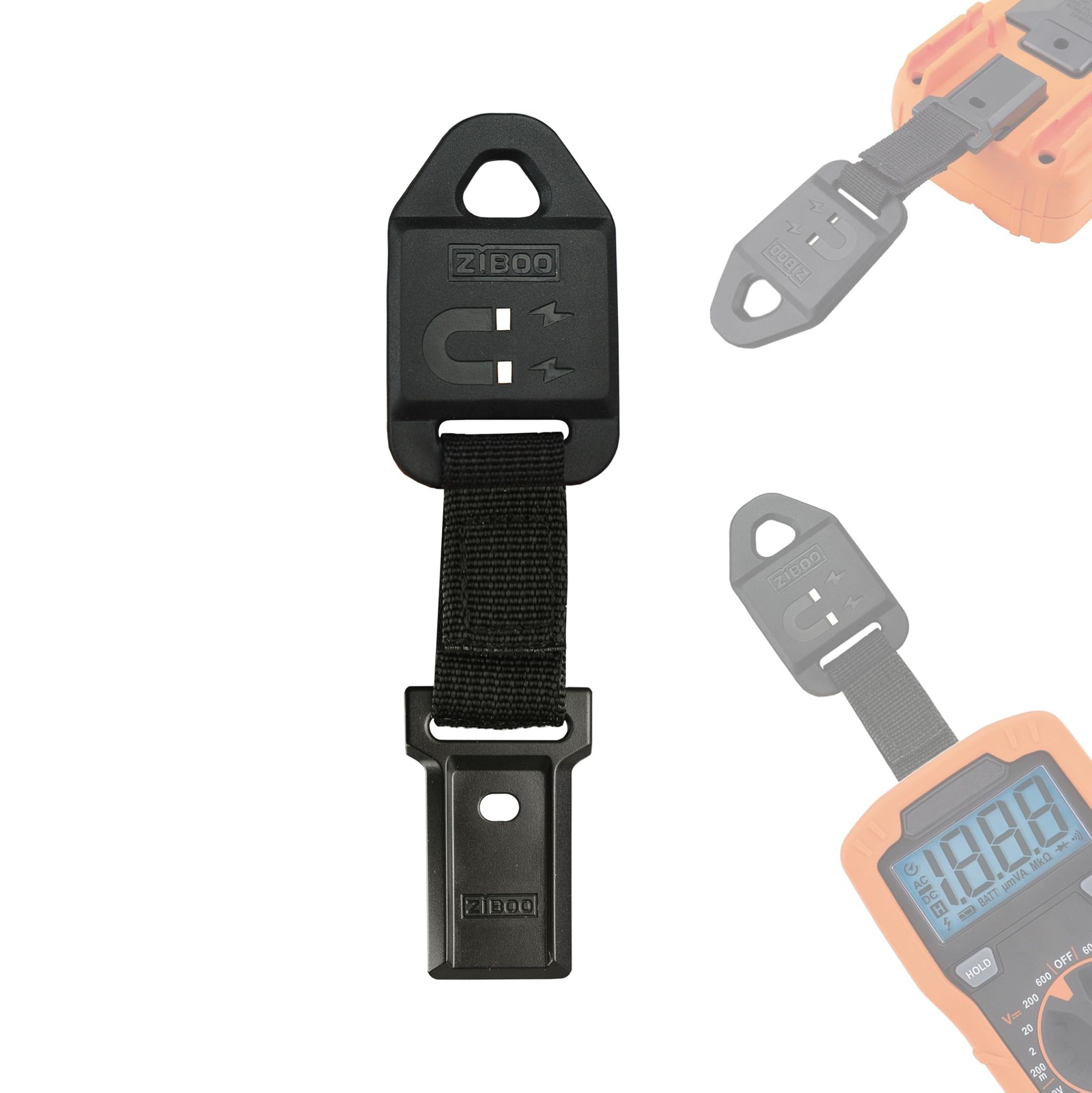ZIBOO 69417 Rare Earth Magnet Multimeter Hanging Strap Kit Compatible black