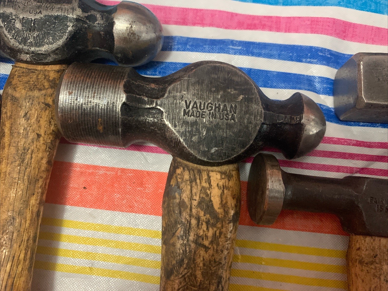 Lot Of 5 Mechanic Hammers Vaughn Fairmount 156-G Excelsior Made In USA Peen