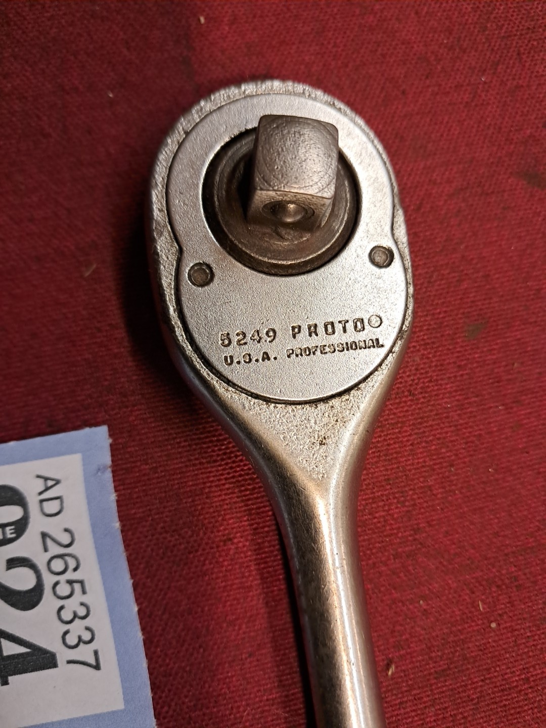 Vintage Proto 5249 Ratchet 3/8″ Drive Classic Pear Head Good Used Condition