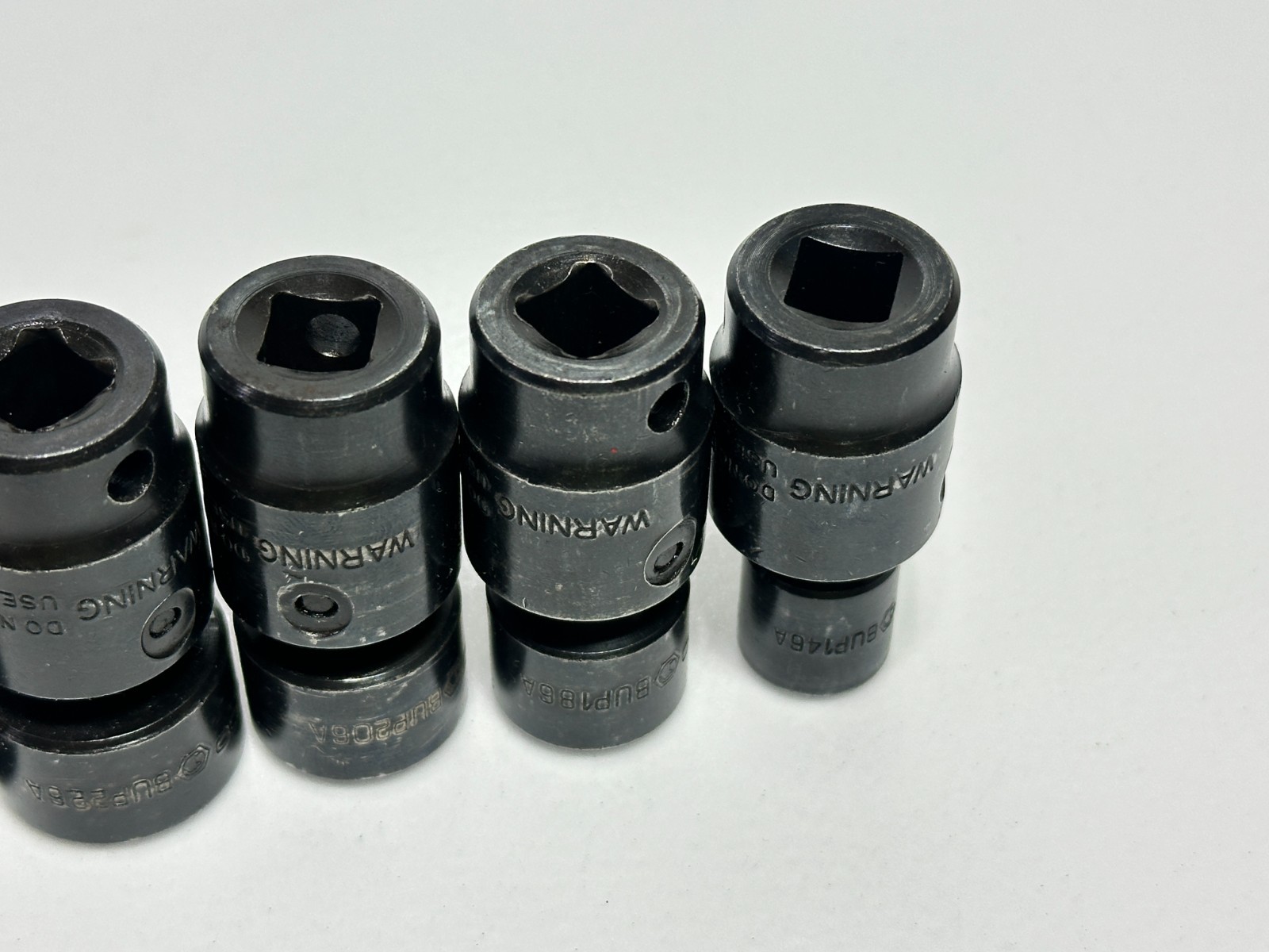 Matco Tools USA 5pc 3/8” Drive SAE Swivel Universal Impact Set Lot, 7/16-3/4”