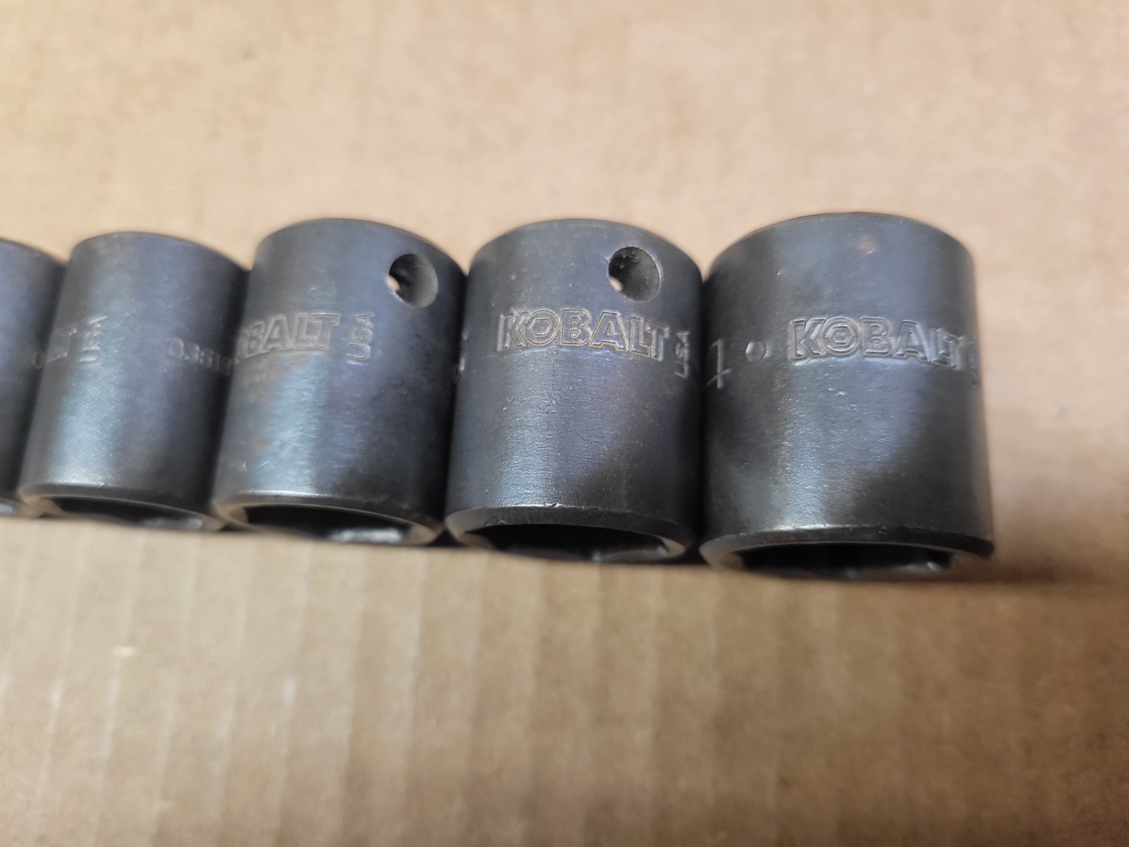 First Generation Kobalt 3/8″ Drive SAE 9-PC SAE 6-PT Impact Socket Set 1/4-3/4