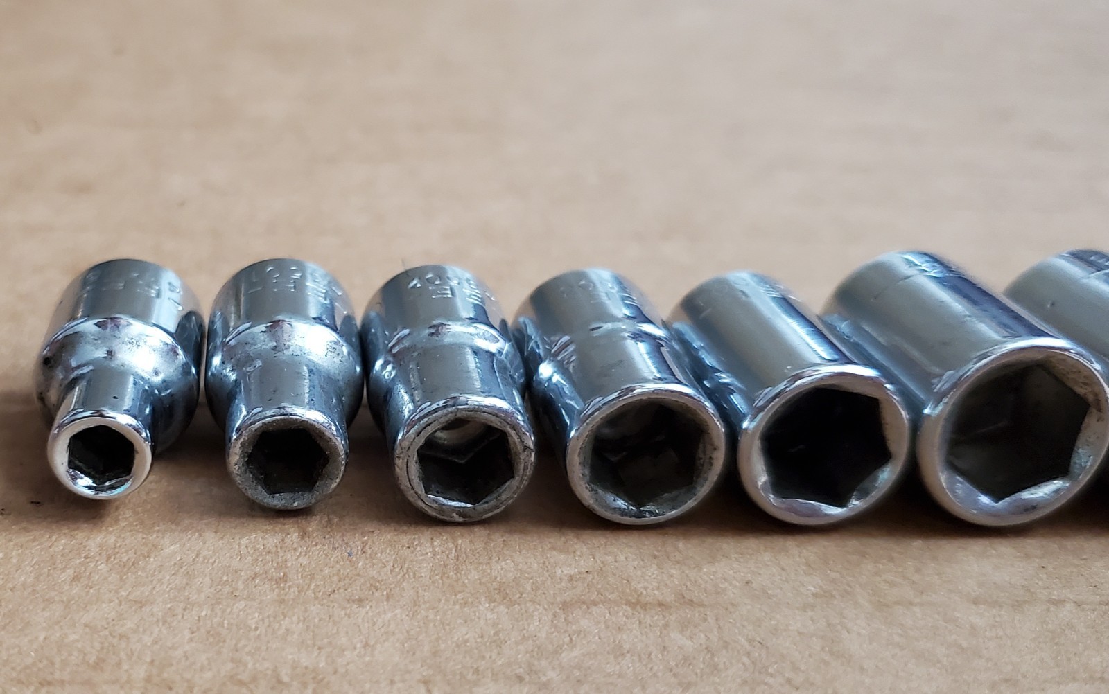 Craftsman 1/4” Drive SAE & Metric 6-Point Sockets 43492 – 43480, 43501 – 43514