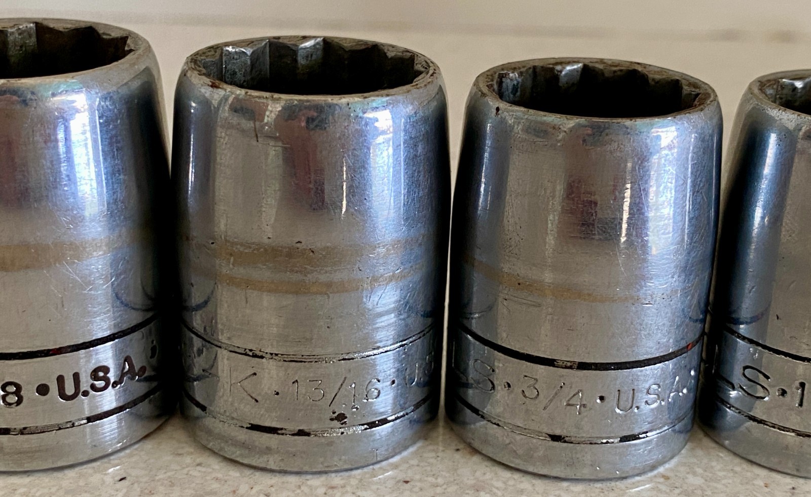 S-K Tools USA 1/2″ Drive Sockets 12 Point Lot of 11 9/16 to 1 1/4