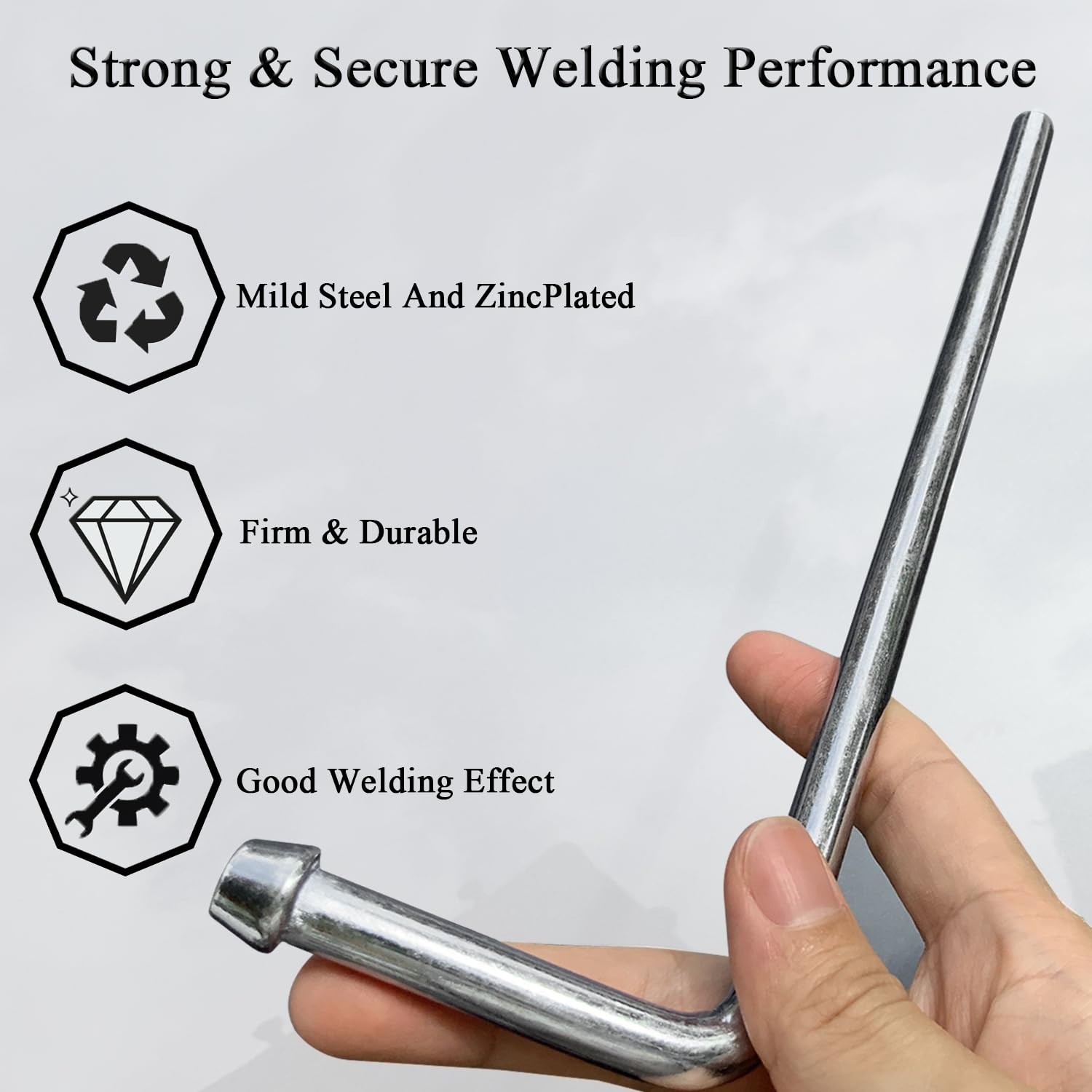 4Packs Universal Exhaust Hangers Rod 9.5″ Long 90° Bend Exhaust Muffler Hange…