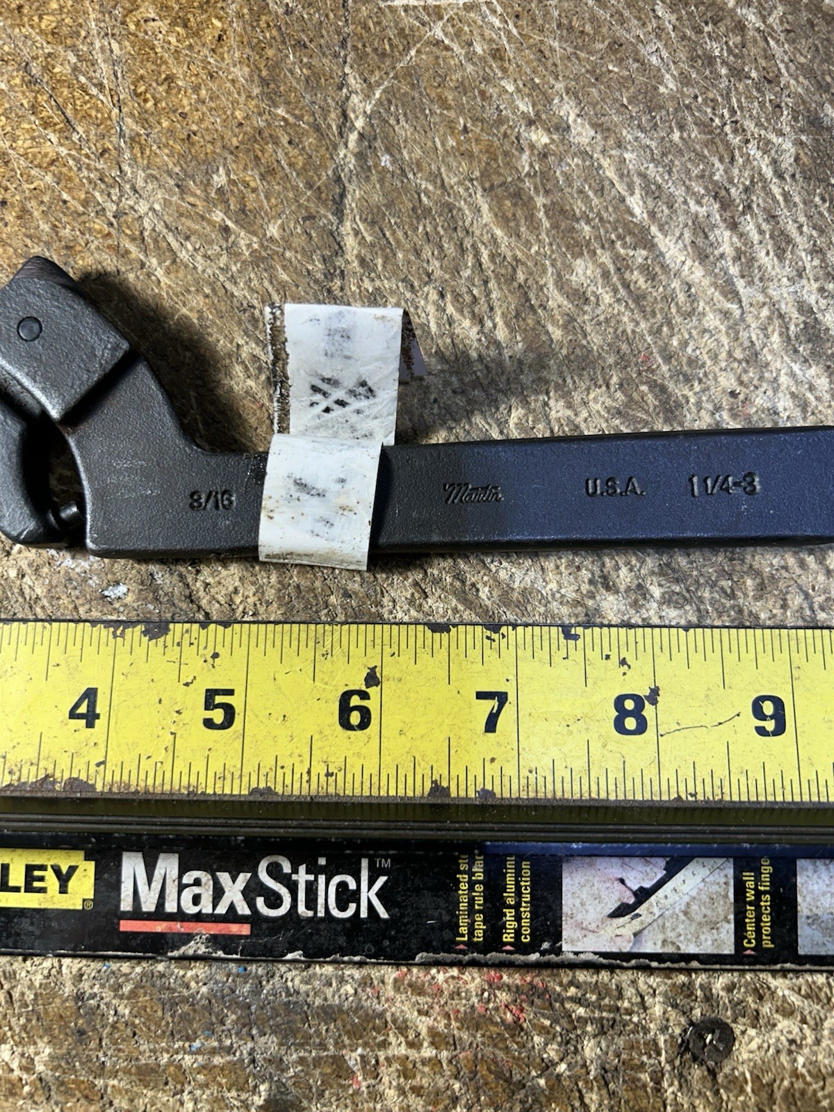 New Martin Tools 0472 1-1/4″ to 3″ Capacity, Adjustable Pin Spanner Wrench