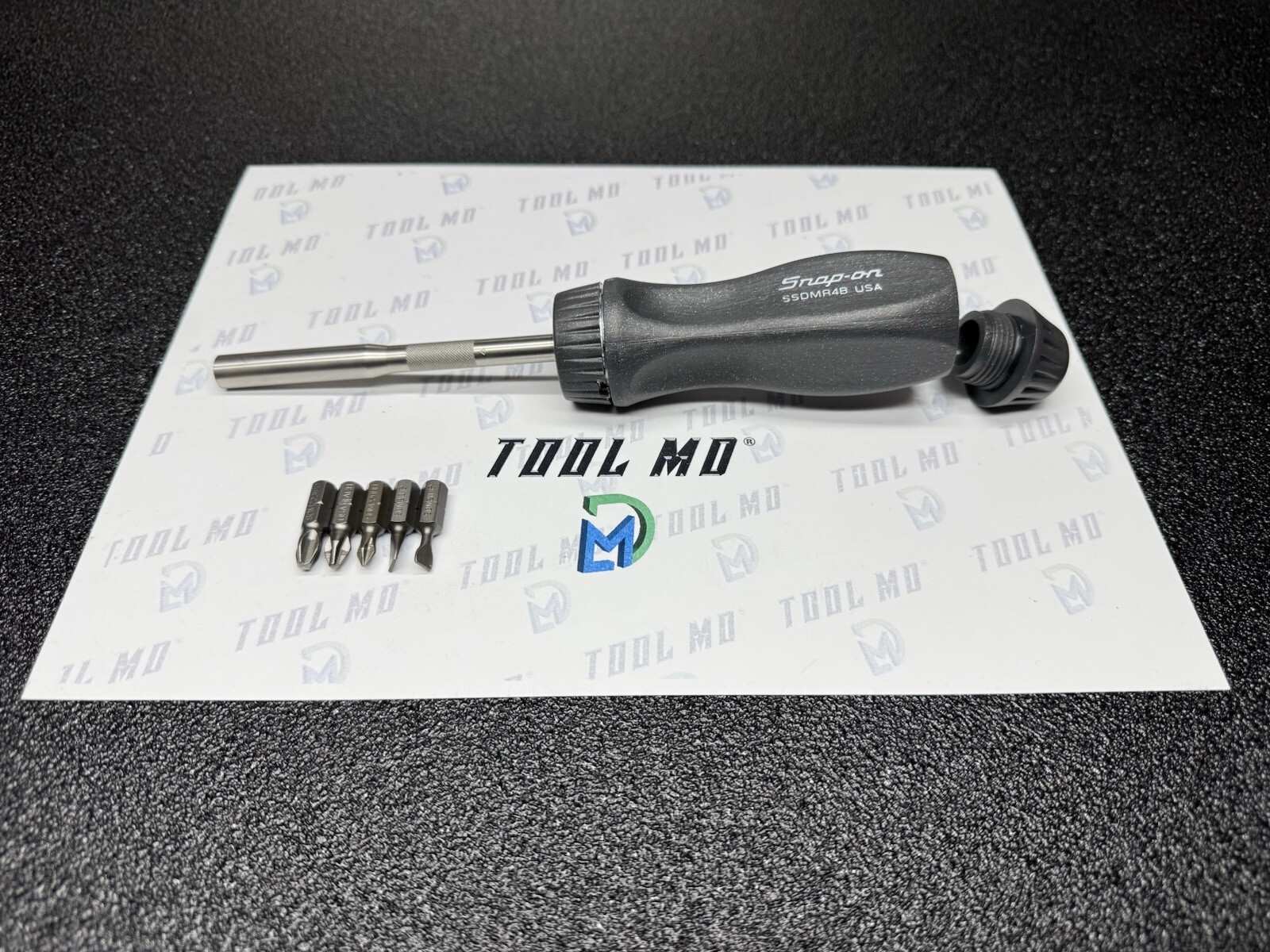 Snap-on Tools USA NEW DARK TITANIUM Hard Handle Ratcheting Screwdriver SSDMR4B