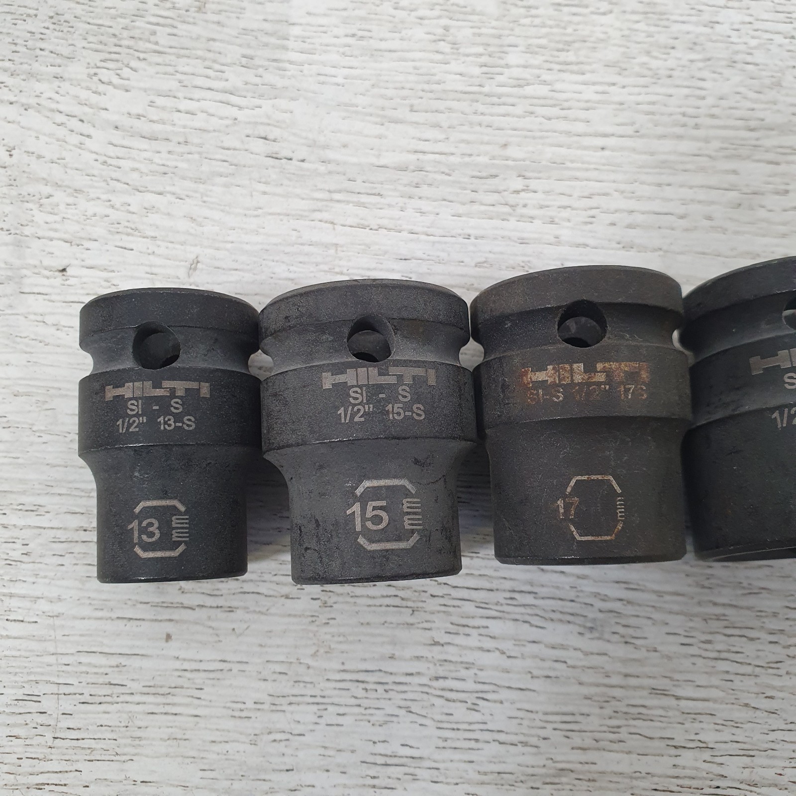 5x HILTI 1/2 Inch Drive 6-Point Short Impact Sockets SI-S 1/2″ Mixed Sizes -S85
