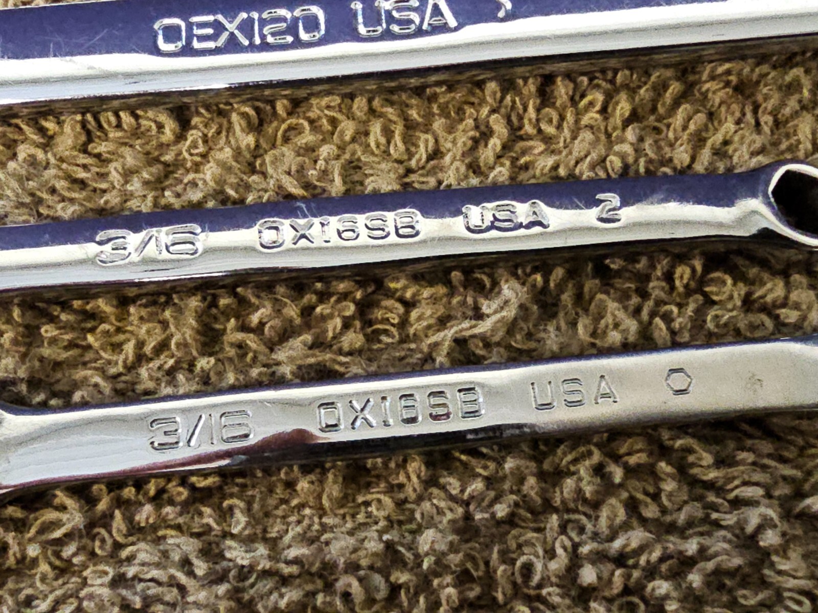 5 Snap-On Stubby Combination Wrench Set OEX OEX220B 11/16″ 7/16″ 3/8″ 3/16″