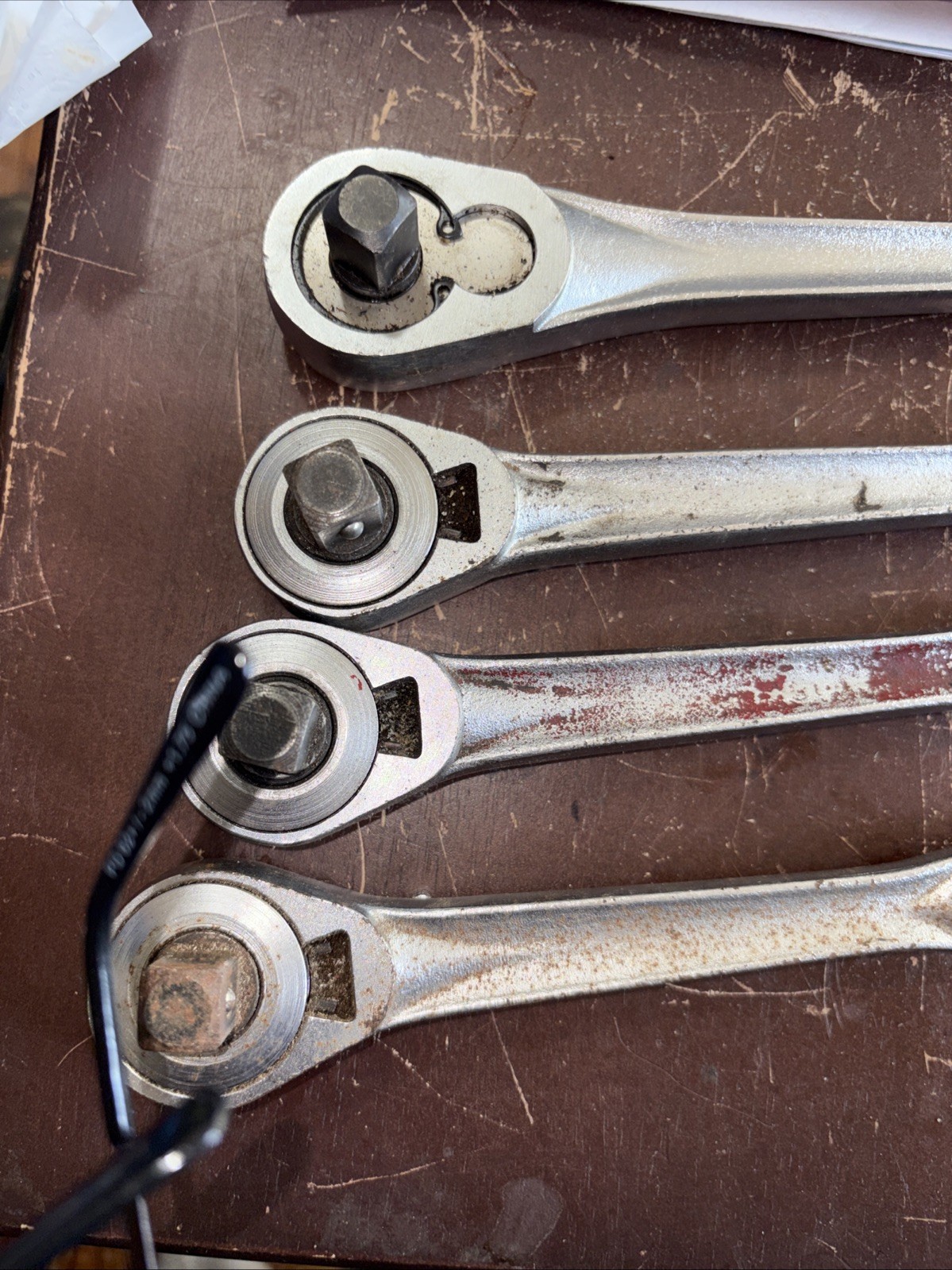 Lot Of 4 Vintage Craftsman 1/2” Quick Release Ratchets USA