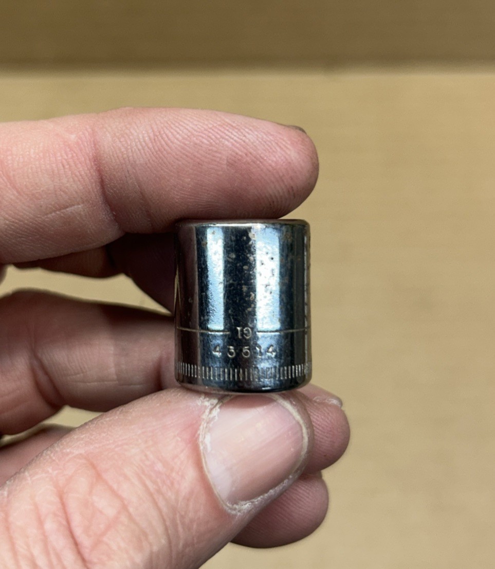 Vintage Craftsman USA 13mm 6 Point 1/4″ Drive Shallow Socket 43514 Inverted G1