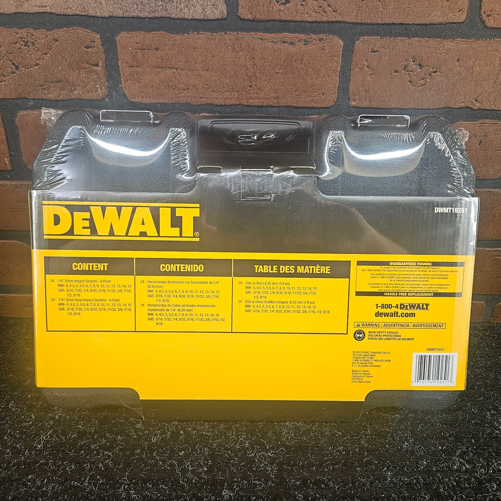 Dewalt DWMT19251 1/4″ Drive MM/SAE Impact Rated Socket Set-***NEW***
