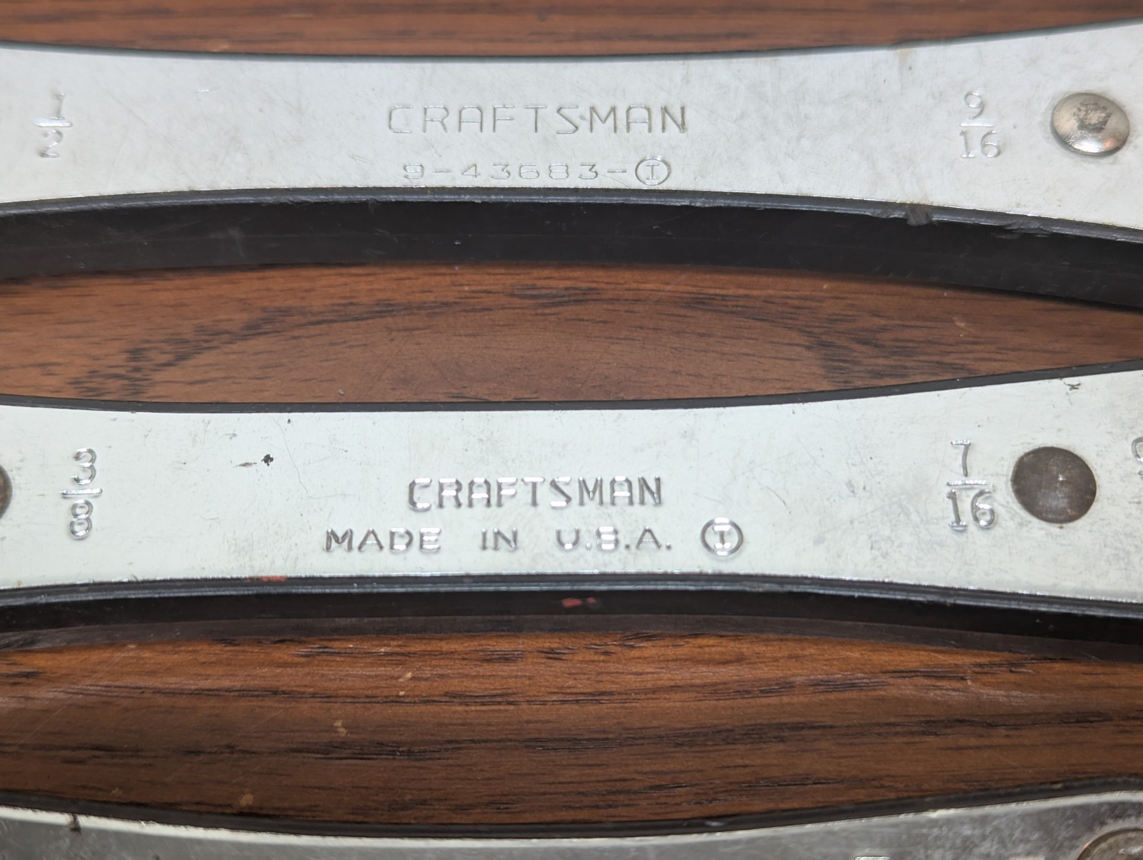 Vintage Craftsman 5pc SAE Box End Ratcheting Wrench Set Sears Made in USA