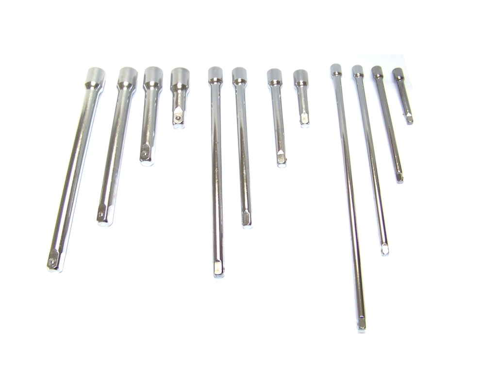 12 pc Extension Bar Socket Set 1/4″ 3/8″ 1/2″ Drive 3″, 4″ 5″, 6″,8″,9″,10″ Long