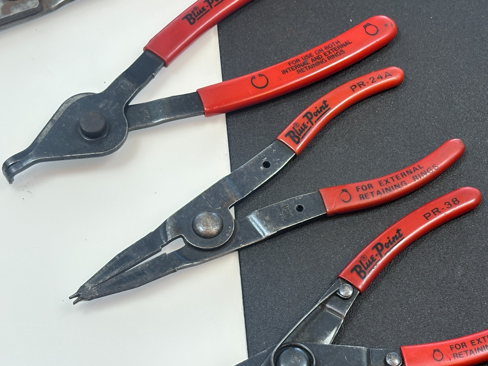 Blue Point Tools 4pc Snap Ring Retaining Pliers Set Lot, PR25 PR349A PR24A PR38