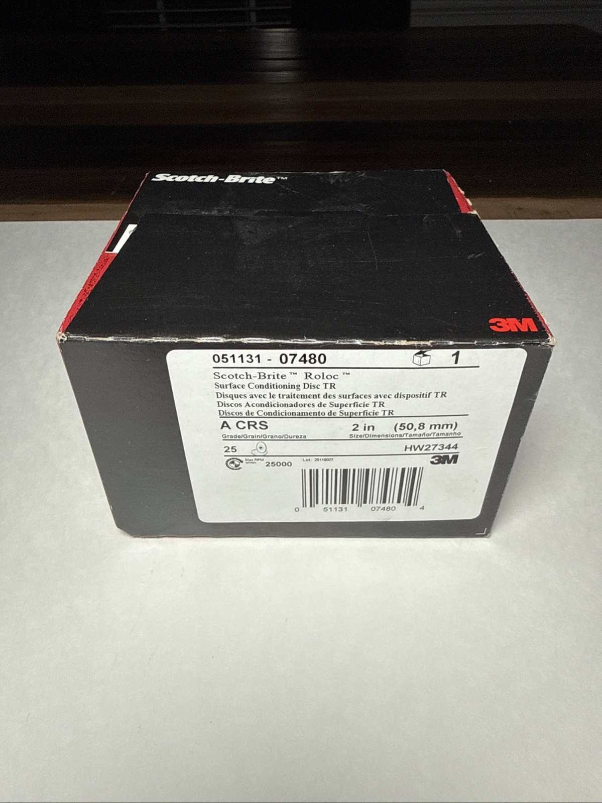 3M Roloc 07480 2″ Surface Conditioning Disc Brown Coarse – Box Of 25 – New Box!