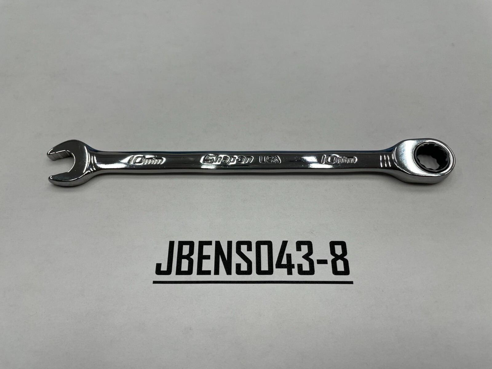 Snap-on Tools NEW 10mm Metric 0° Non-Reversing Ratcheting Combo Wrench SOXRM10A