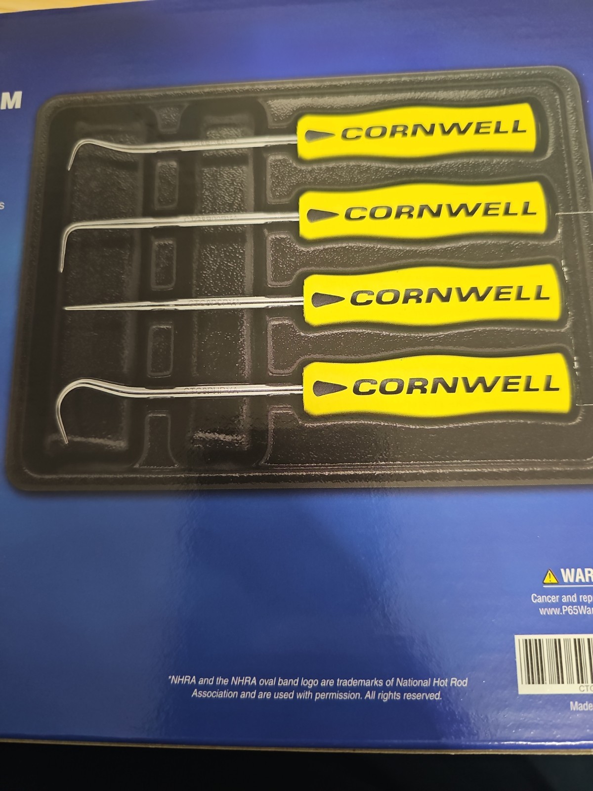 Cornwell Tools CTG4MDSY – 4 Piece Medium Duty Hook and Pick Set, Yellow