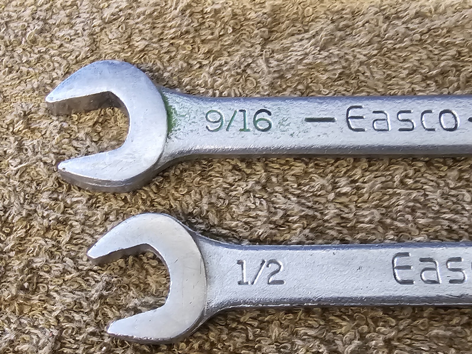 2 Easco Wrench Combination Open End 1/2″ 7/16″ 9/16″ 61 1116 63 1118 USA SAE