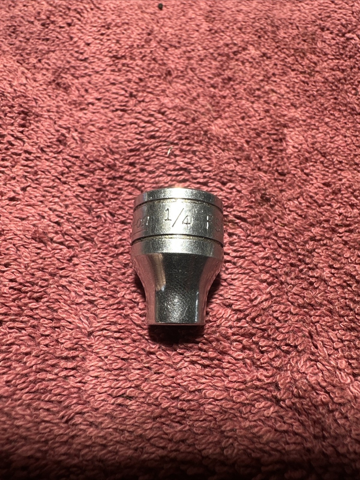 Snap-On 3/8″ Drive FS081 Chrome Metal 1/4″ 6 Point Socket