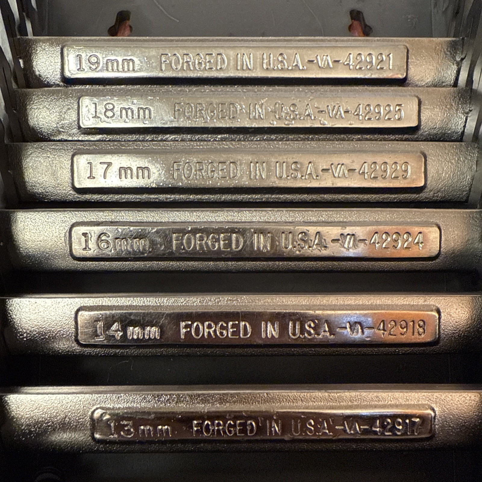VTG Craftsman USA Metric Wrench Set 7mm-19mm V-Inverted -V VA 12pc