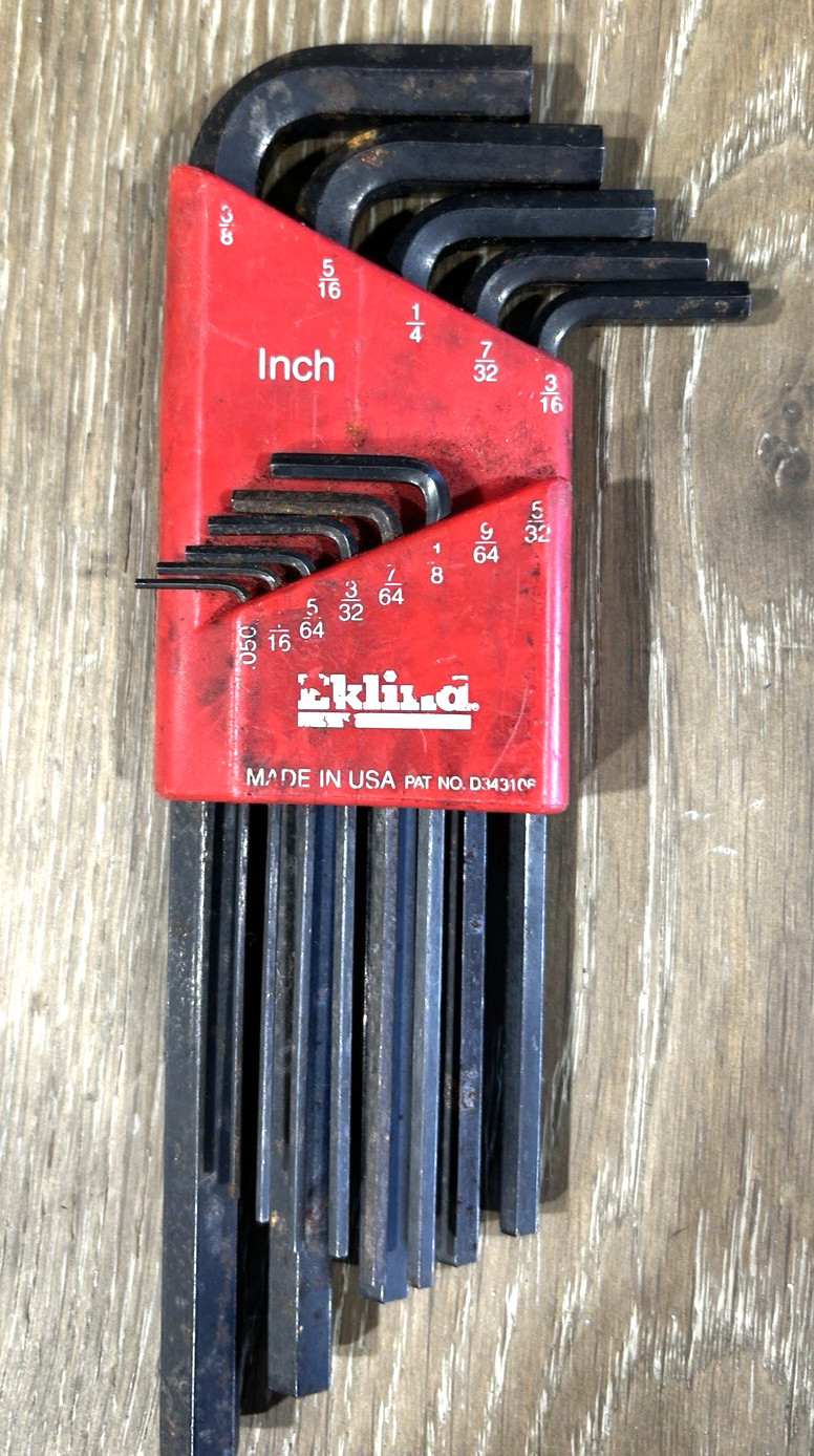 Eklind Tools USA Metric & SAE Ball End Hex Key Wrench Allen Wrenches (missing 2)