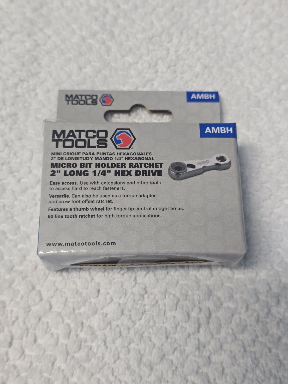 Matco Tools Ambh Micro Bit Holder Ratchet 2 » Long 1/4″ Hex Drive