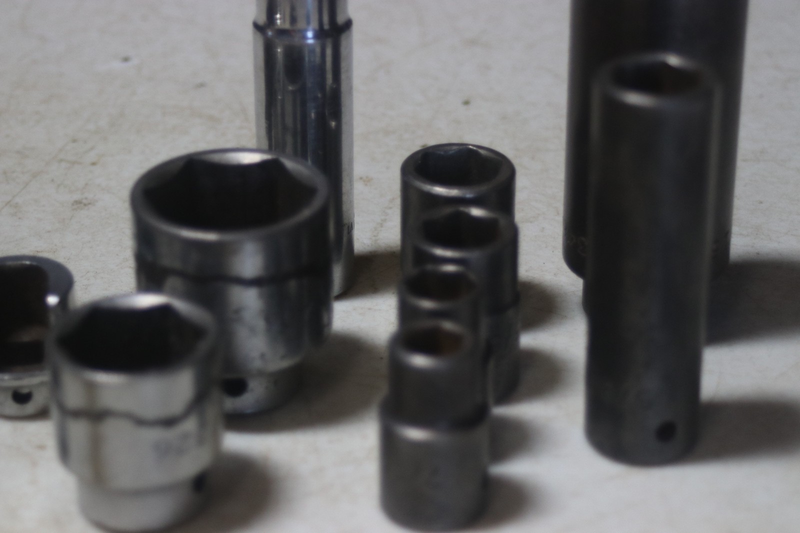 Lot of 50 MAC Tools 3/8 & 1/2 Inch Drive Sockets ALL Different SAE & Metric