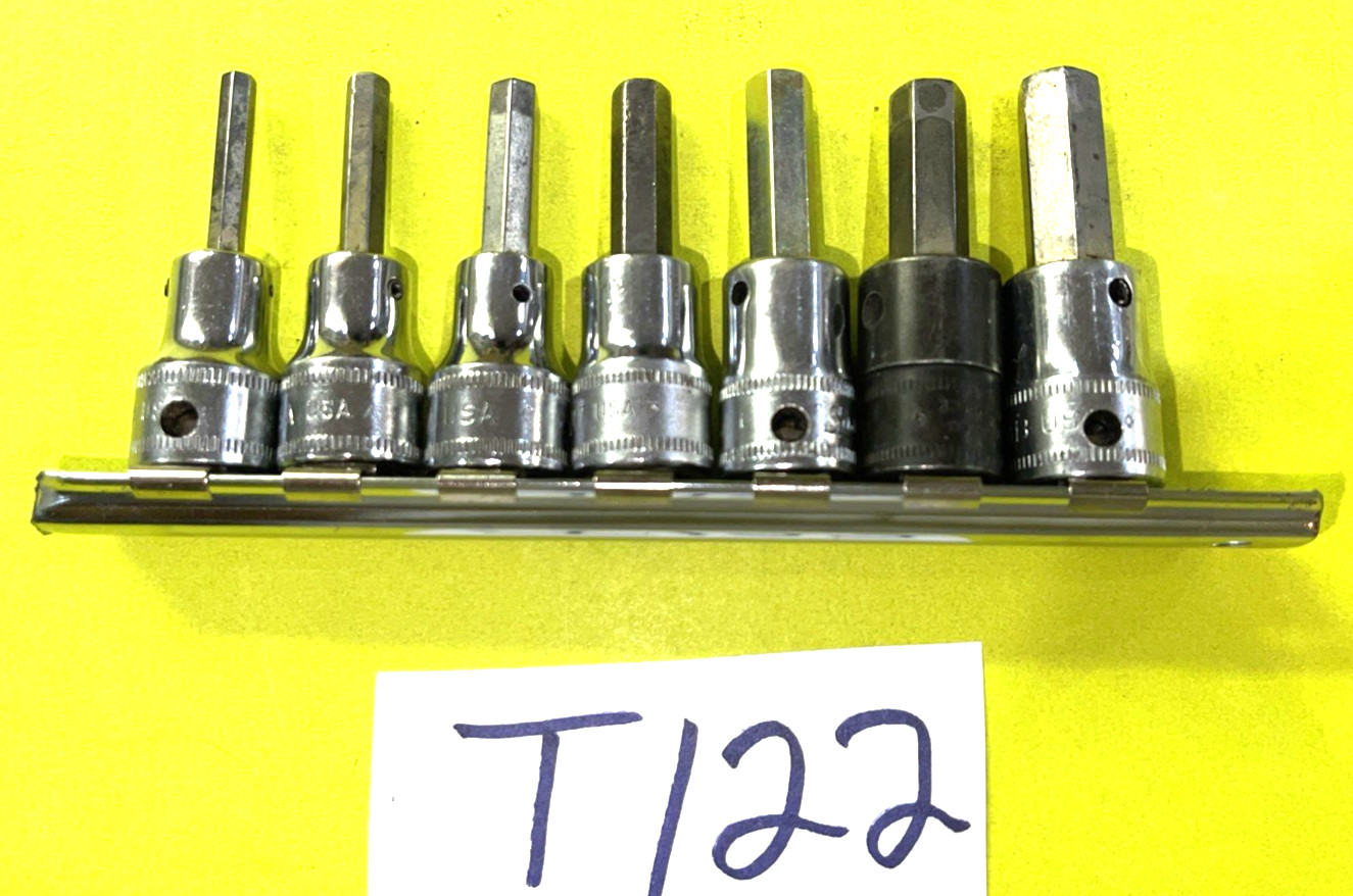SNAP-ON TOOLS 7 PIECE 3/8 DRIVE METRIC HEX BIT SOCKET DRIVER SET 4MM TO 10MM