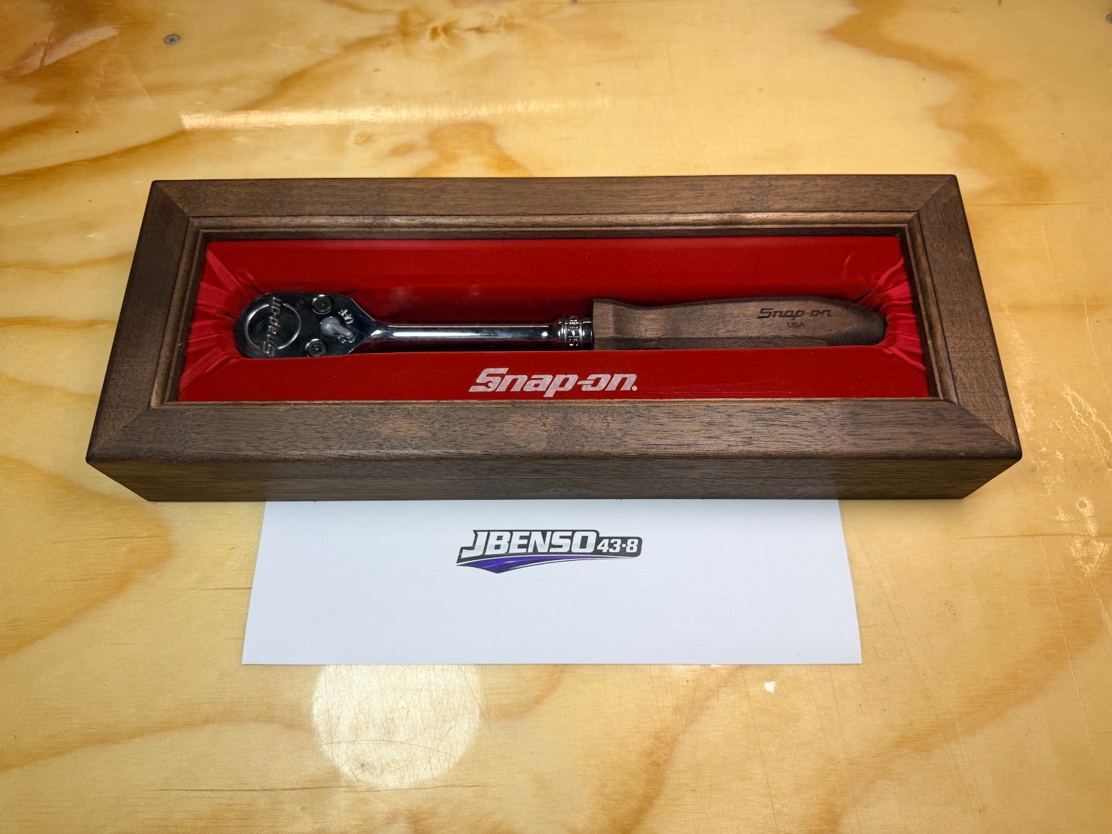 Snap-on Tools USA NEW RARE LIMITED 2014 Wooden Grip Award Display Case Set SH80A