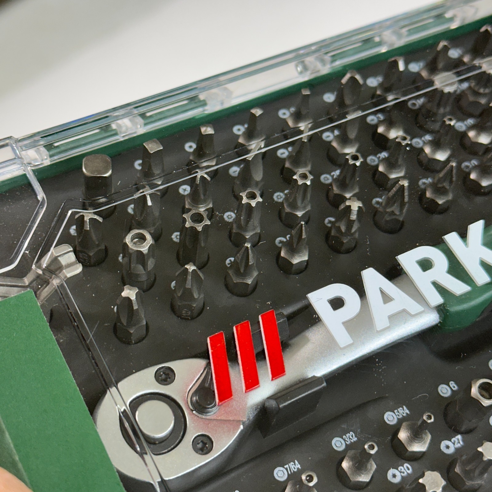 Parkside 81pc Ratchet & Bit Set S2 Steel Precision Bits with Quick-Release New