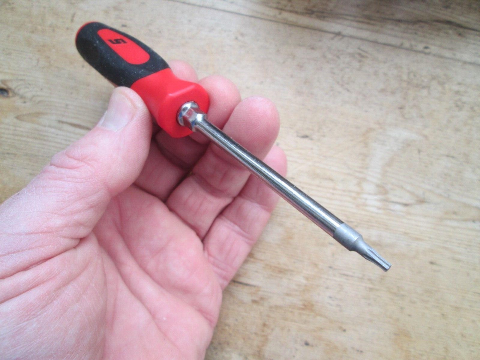 snap on torx t8 mini tip screwdriver classic red sgdt308b soft grip handle
