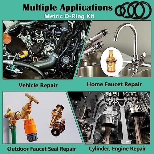 1020 Pcs O Ring Kit 20 Size Nitrile Rubber O Ring Assortment Set for Car Auto…