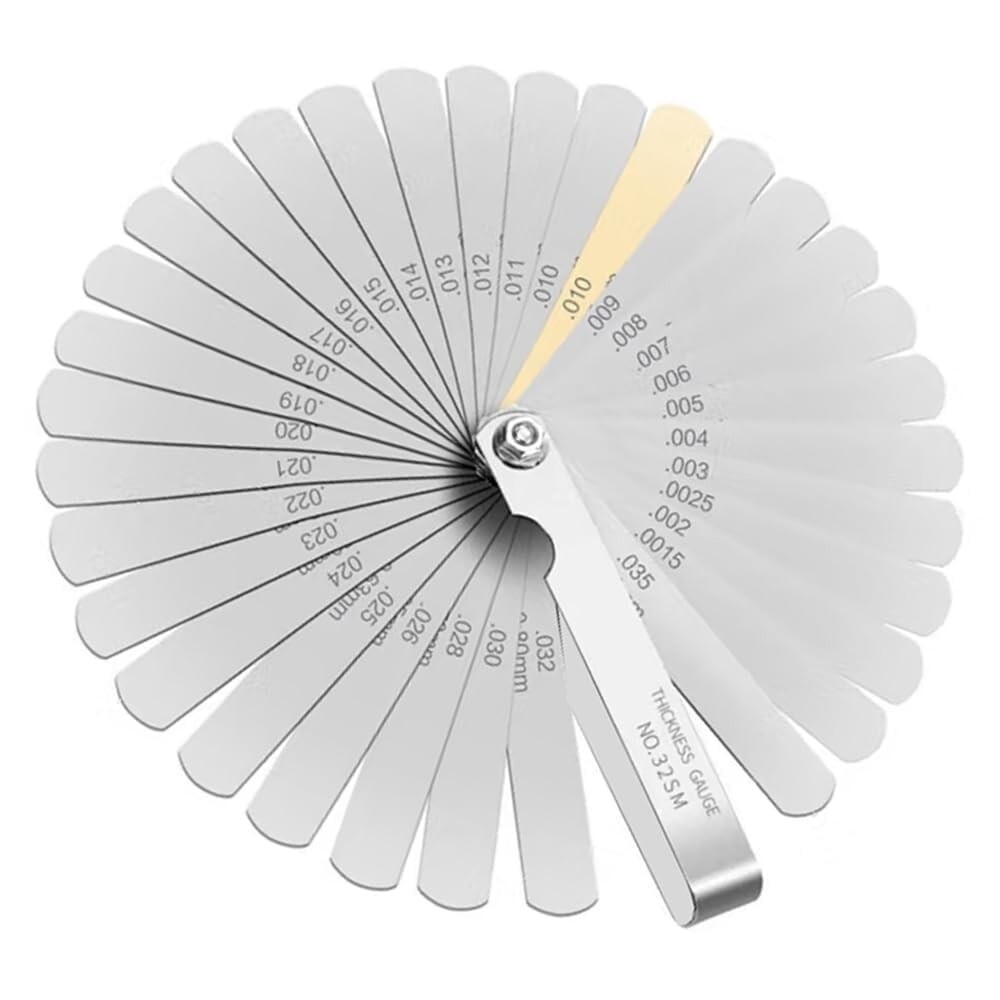 32 Blades Feeler Gauge Set Stainless Steel Dual Marked Metric And Standard SAE