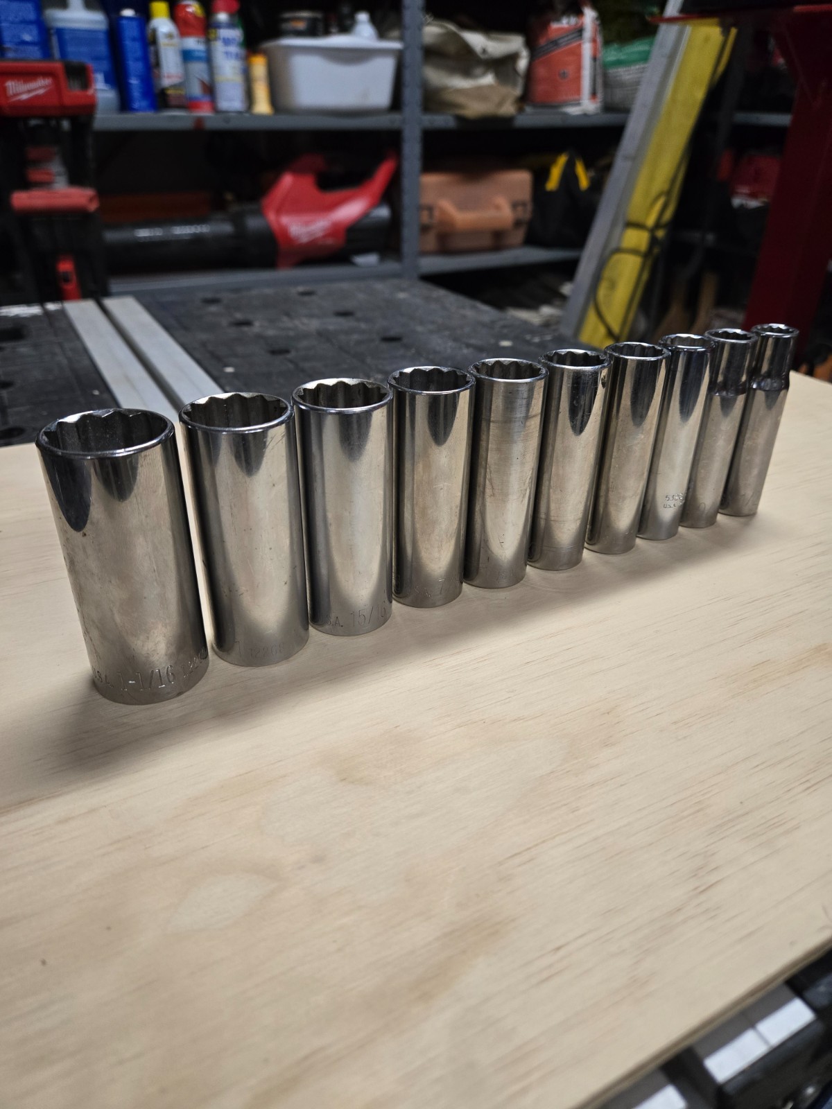 1/2in Drive SAE Deep 12 Point Socket Set