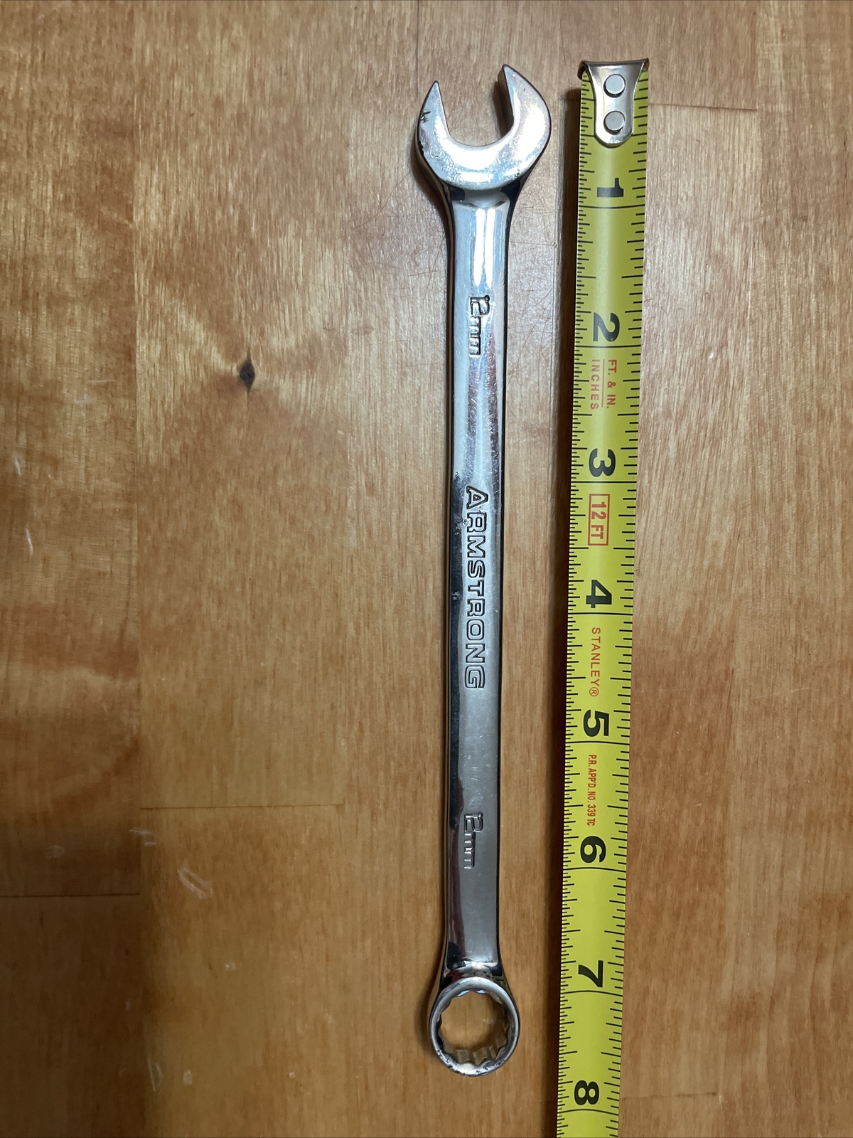 Armstrong Tools 12 Mm Full Polished Long Combination Wrench 52-212 USA!