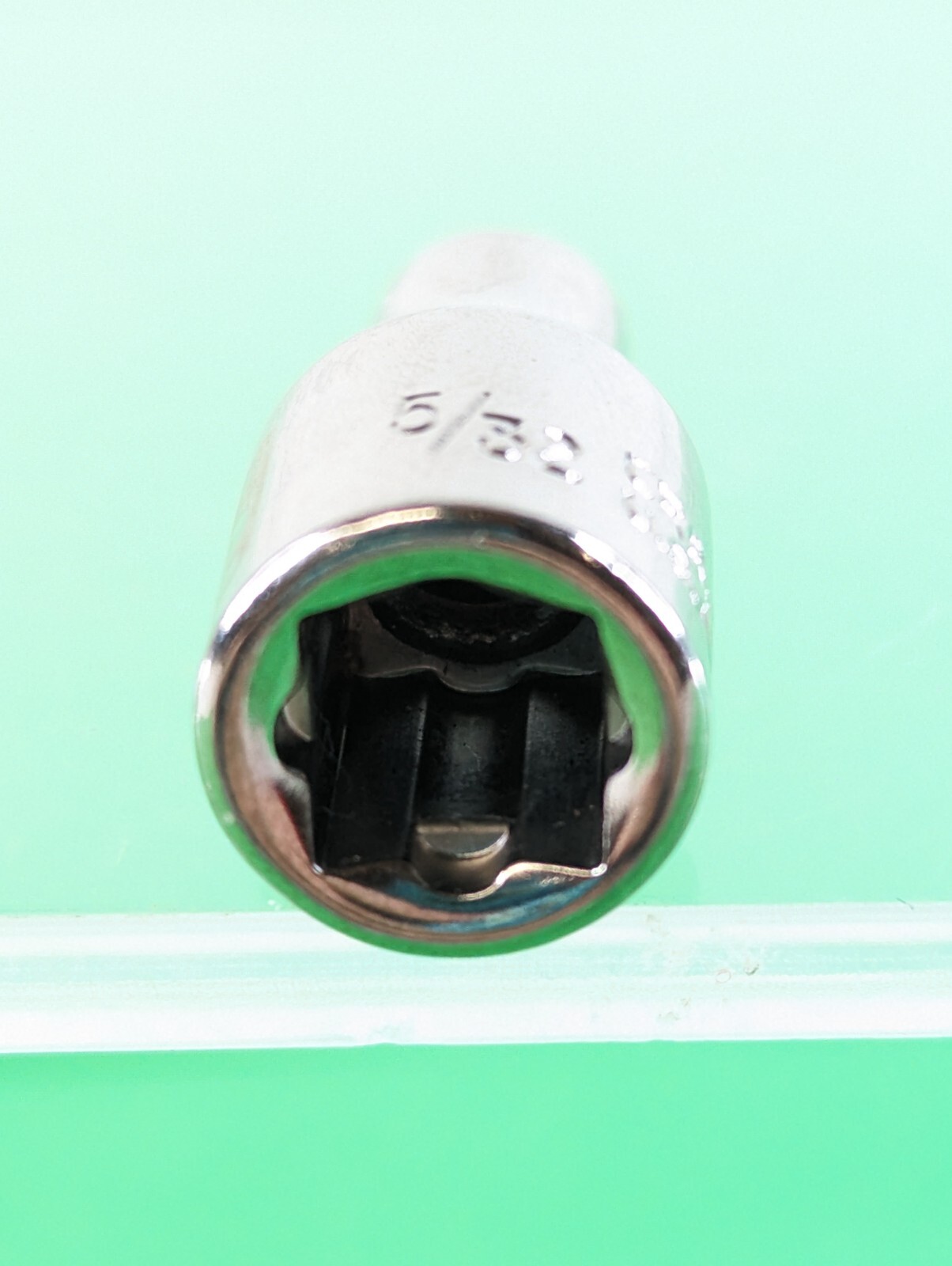 Craftsman USA 1/4in Drive 5/32 Socket 6 Point Shallow Chrome Vintage 45801
