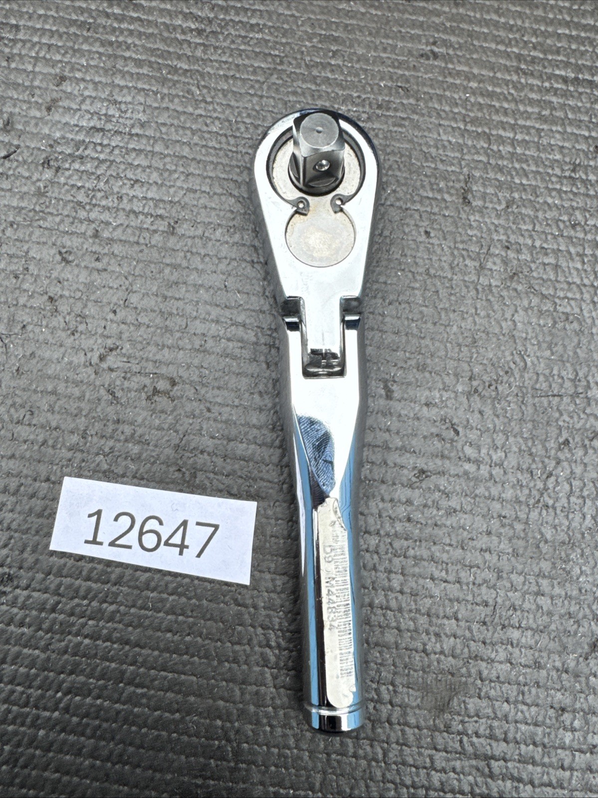 Sears Craftsman USA Nos 3/8” Drive Stubby Flex Head Ratchet 44834 Full Polish