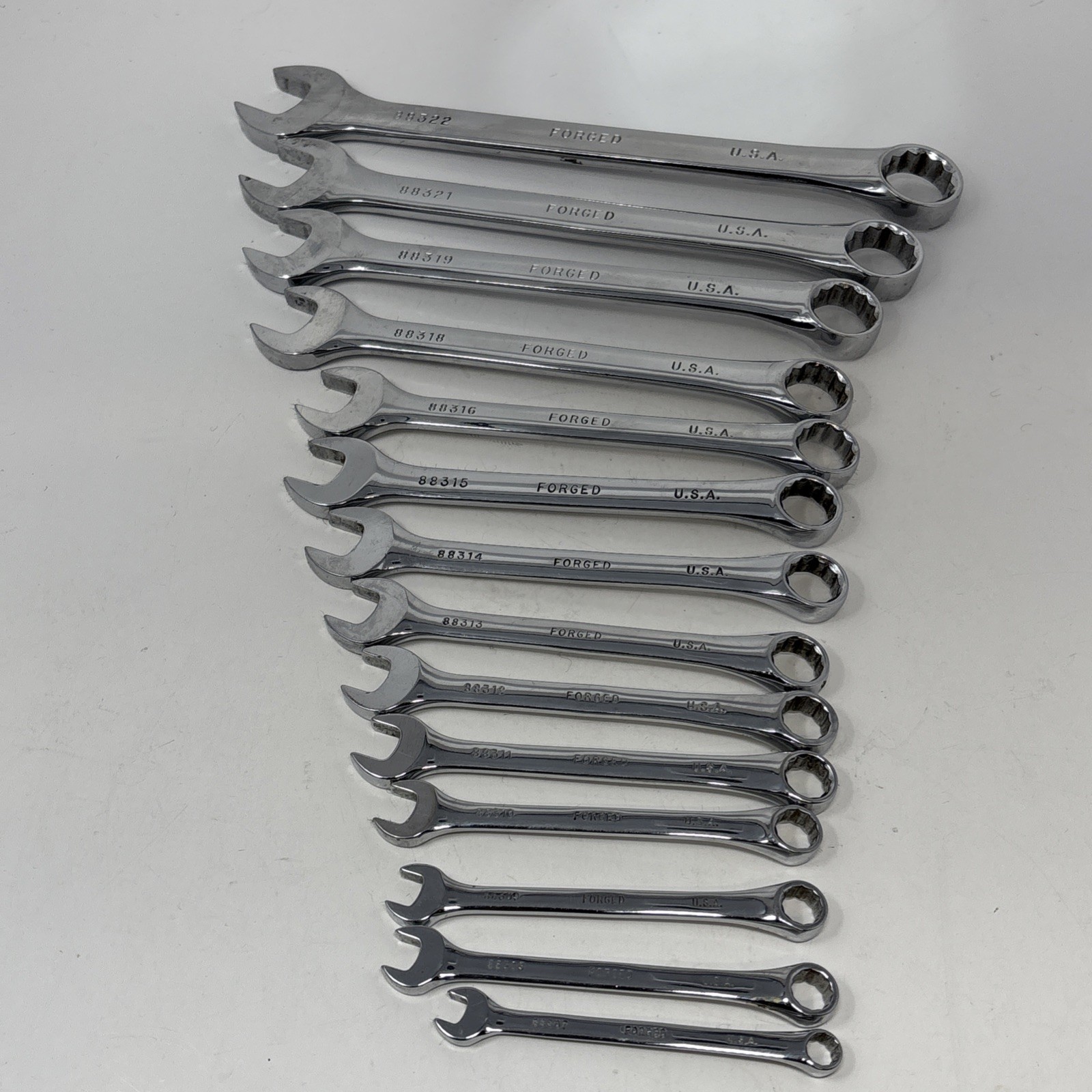 SK S-K Tools 14 Pcs Metric Combo Wrench Set SuperKrome Polished 7MM to 22MM READ