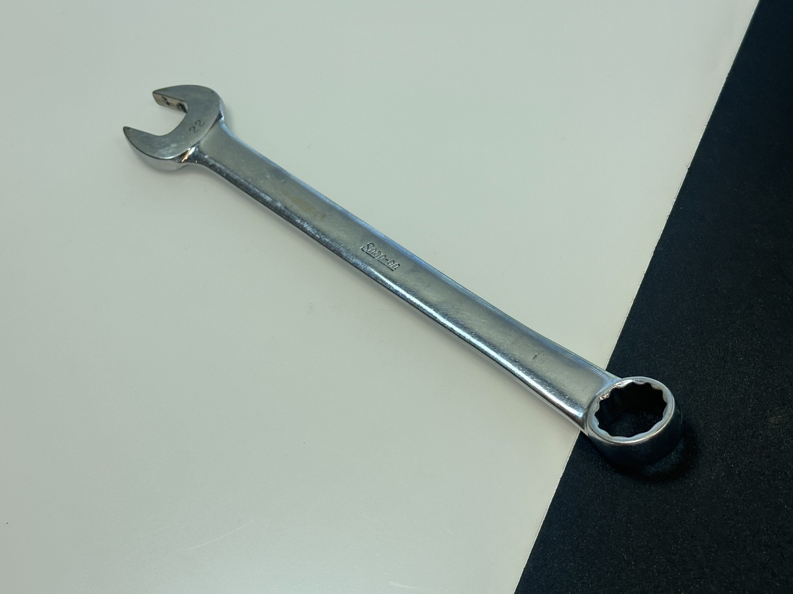 🇺🇸 Snap-on Tools USA 0EXM220 Metric 22mm Chrome Combination Wrench, 12 Point