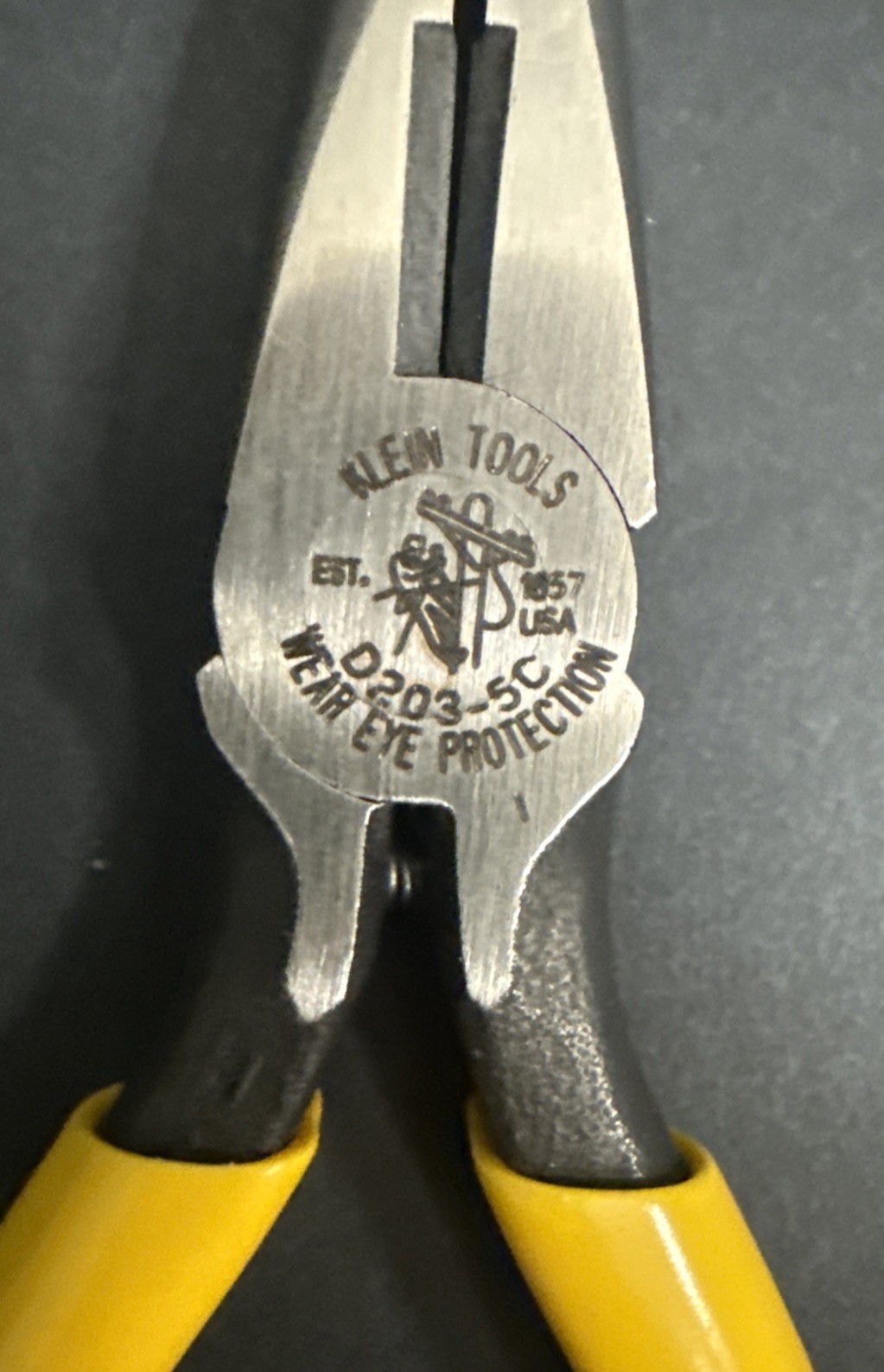 NOS VINTAGE KLEIN TOOLS NEEDLE NOSE PLIERS D203-5C 5-1/2” ORIGINAL BOX NOS