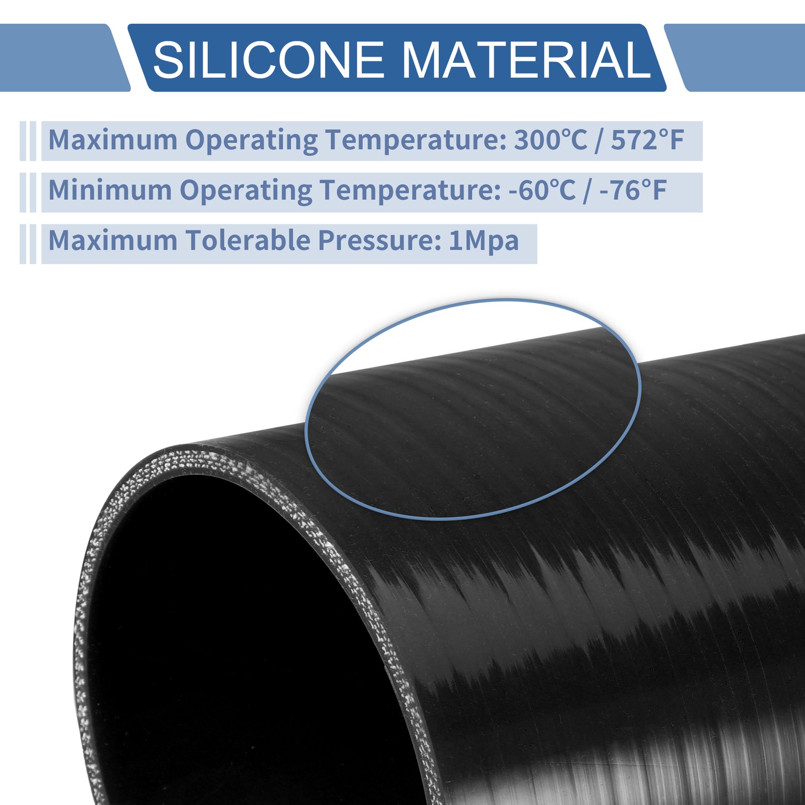 1 Set 25-35mm 0.98″-1.38″ ID 90mm 3.54″ Length 90° Hose Blue