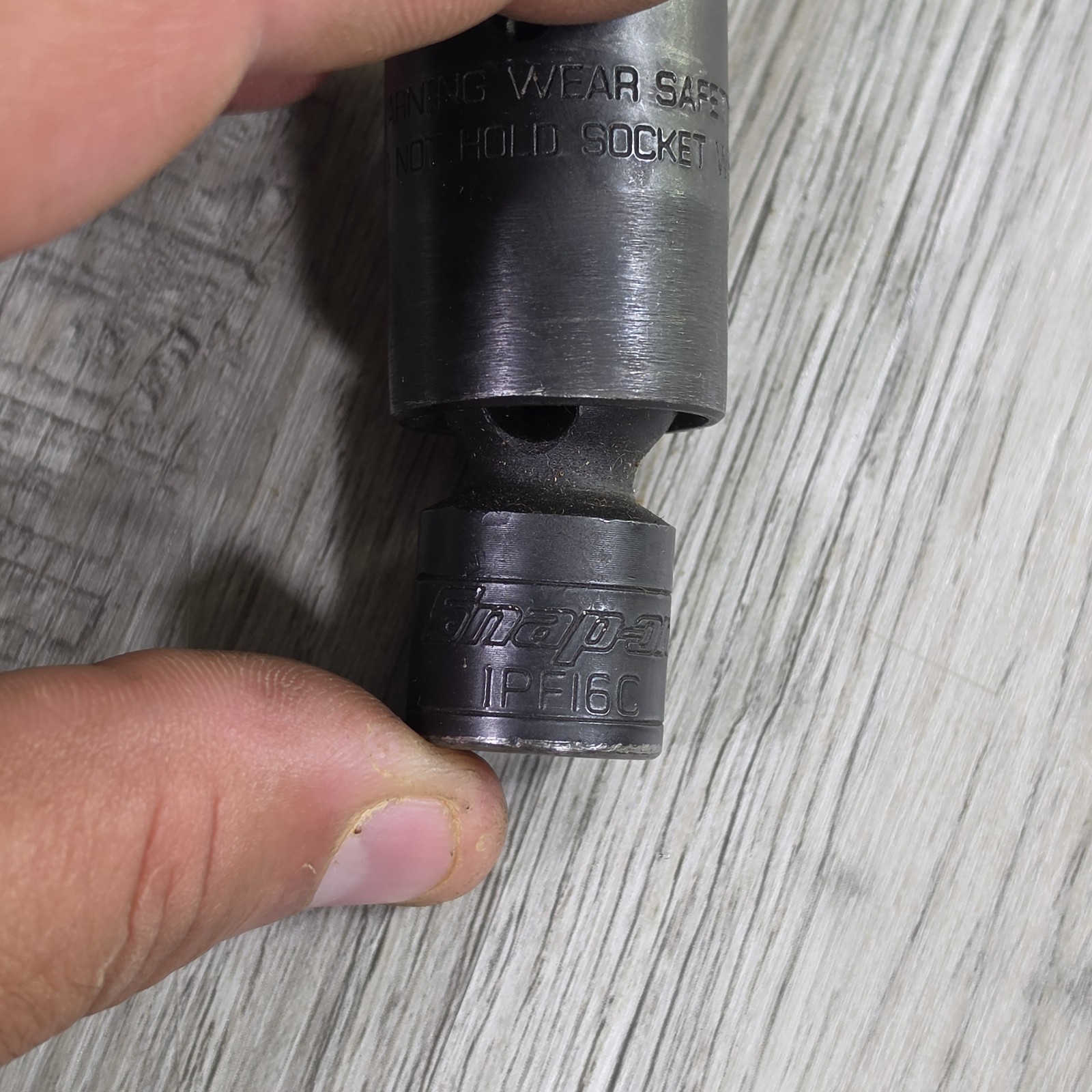 Snap on 5Pc SAE 3/8 Drive Impact Swivel Socket Set 7/16, 1/2, 9/16, 5/8, 3/4