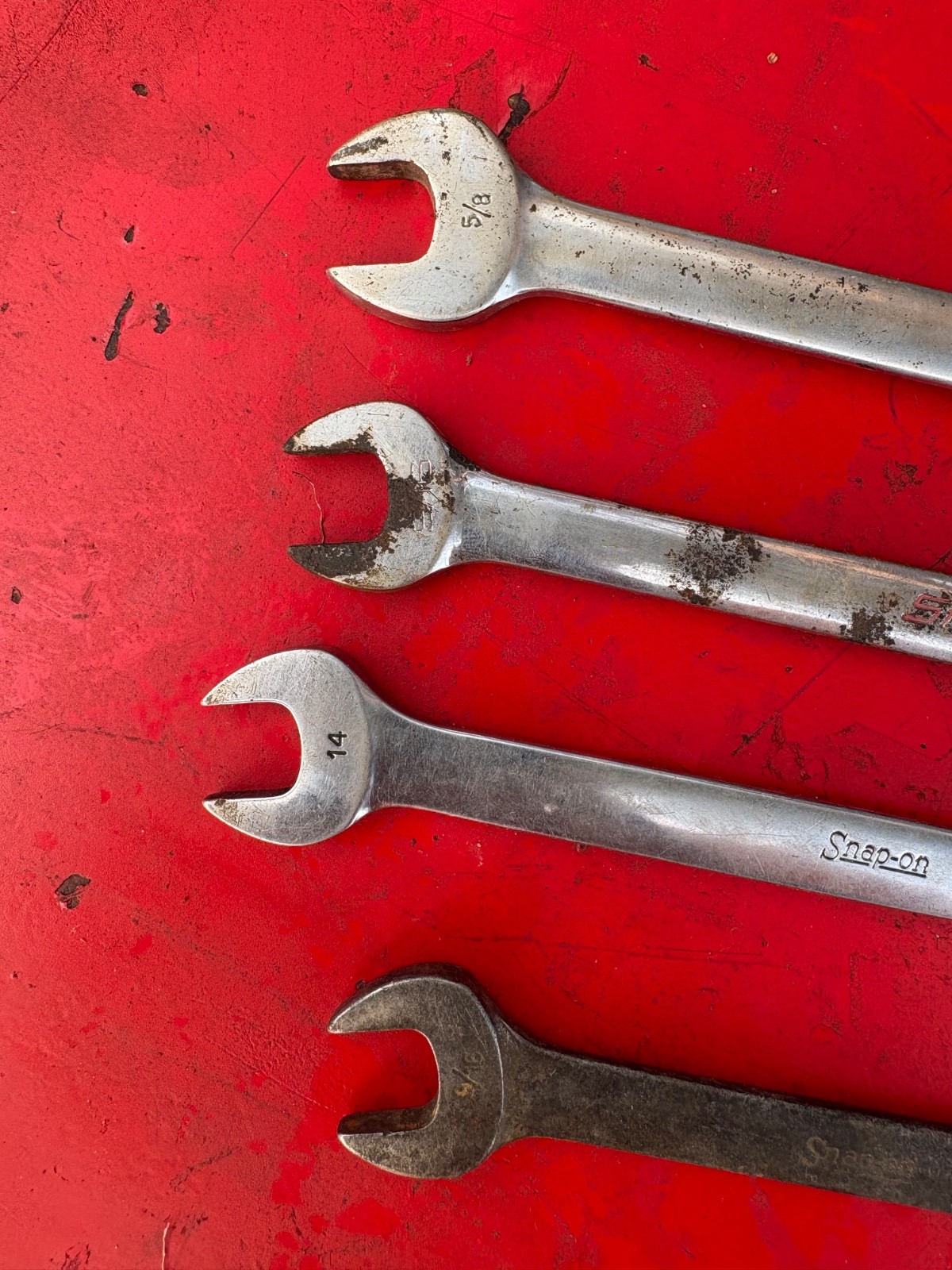 snap on tools wrench lot usa vintage 14mm 9/16 5/8
