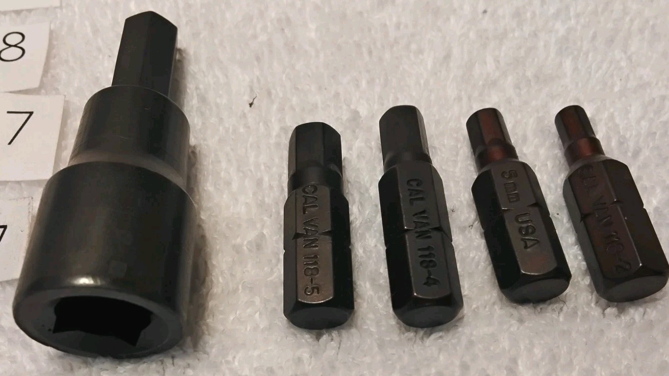 118 CAL-VAN 3/8″ DRIVE INTERCHANGEABLE METRIC HEX BIT SET USA 🇺🇸